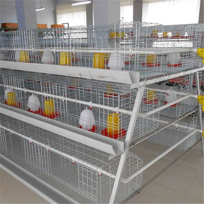 3 rijen HDG Chick Brooder Cage With Manual het Voeden Systeem